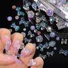100pcs Mixed Resin Nail Art Charms Kawaii Colorful Flower Bowknot Rhinestone Jewelry DIY Nail Decoration