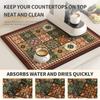 Коврик для кофеварки, ретро-коврики для сушки посуды на кухне, нескользящая подложка для сушки посуды, быстросохнущая подставка под столовую посуду, моющаяся