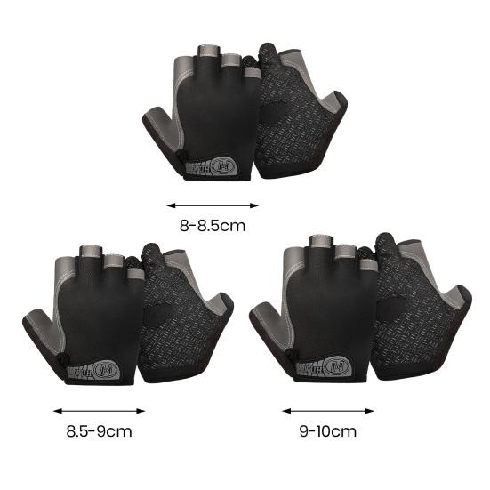 1 пара спортивных велосипедных перчаток с мягкой подкладкой, с полупальцами