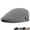 Теплый берет, мужская осенне-зимняя вязаная шапка в британском стиле, шерстяная кепка вперед, женская кепка маляра