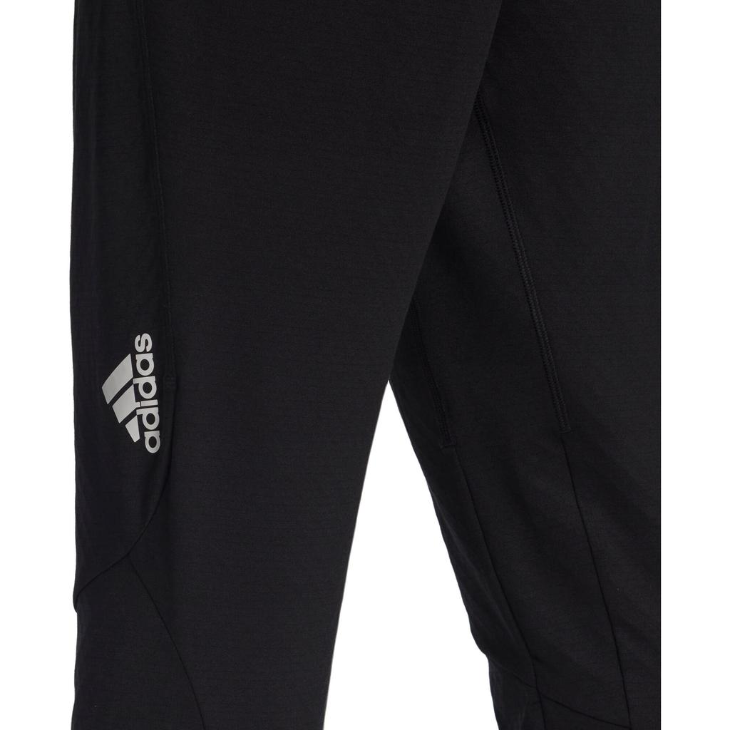 adidas Однотонные спортивные брюки для фитнеса с принтом логотипа, мужские, черные HL8771