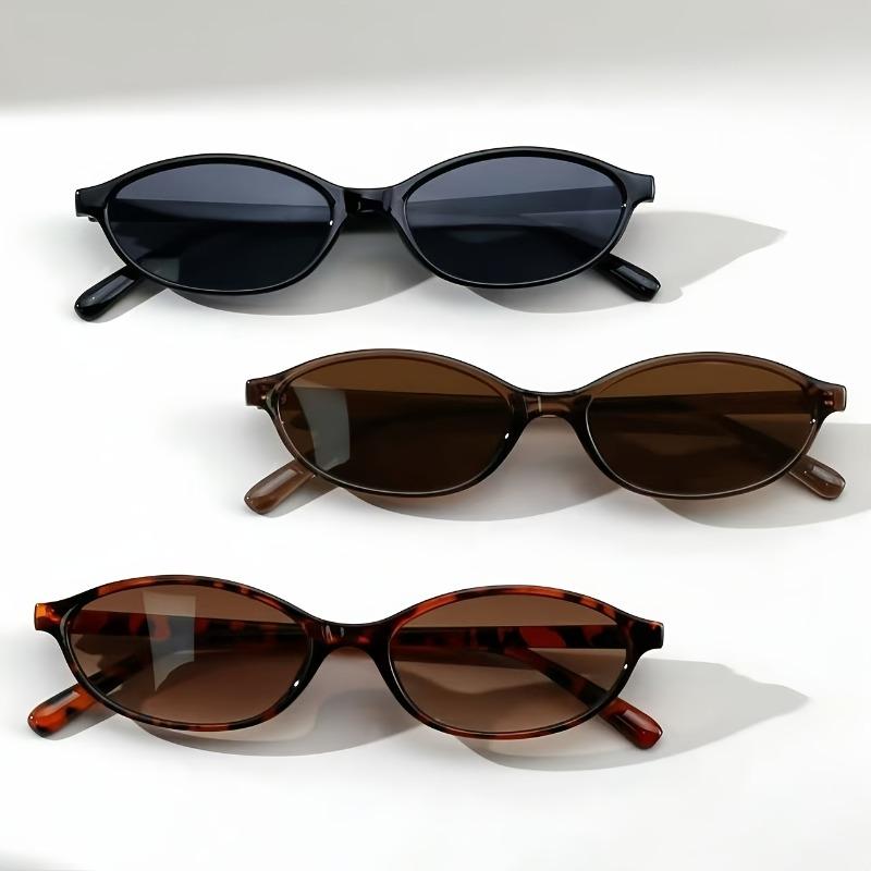 3 шт. Винтажные очки в овальной оправе, подходящие как для мужчин, так и для женщин, повседневные и универсальные, идеально подходящие для вечеринок, идеальный выбор для подарка