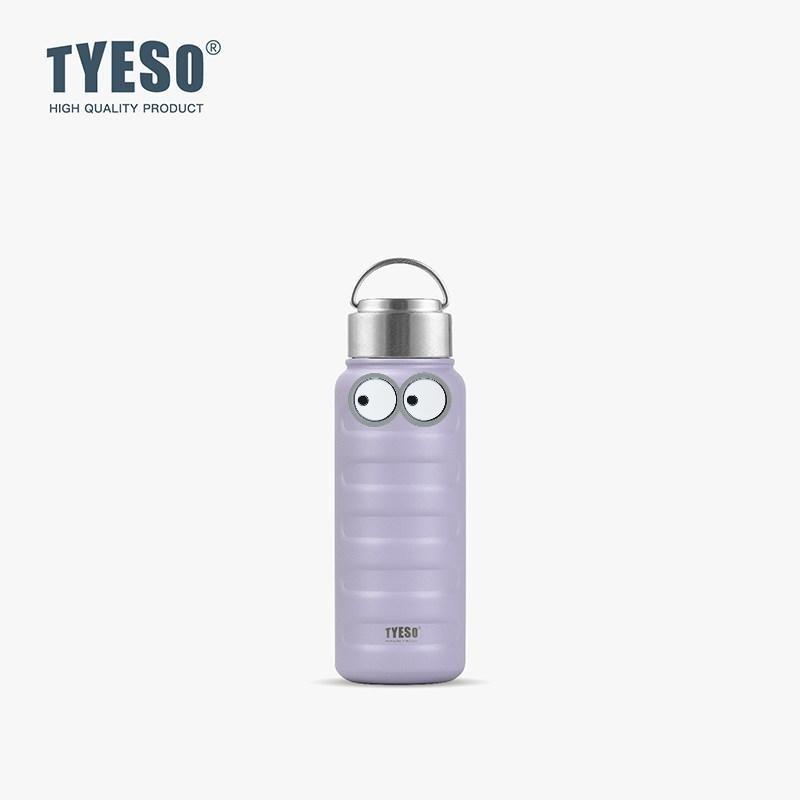 Portable Tyeso 360ml Thermoses 304 Stainless Steel Thermos Mug Thermal Tumbler Drinks Cup Water Bottle Sport Vacuum Flasks with Eye Sticker