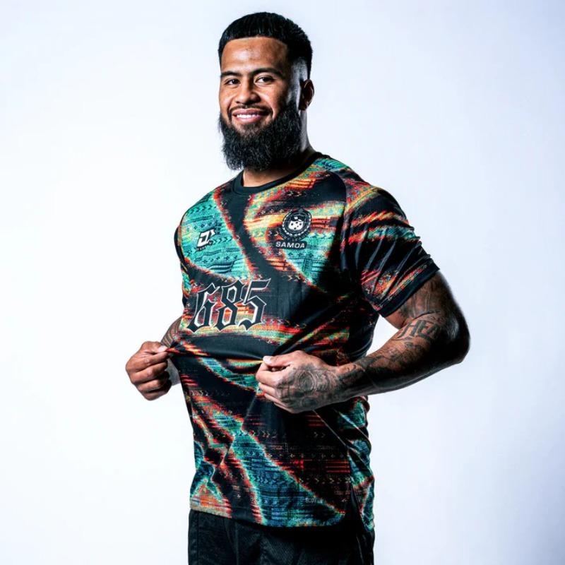 Новая мужская регбийная майка Samoa Tonga 2026 года, спортивная майка с коротким рукавом Samoa Rugby