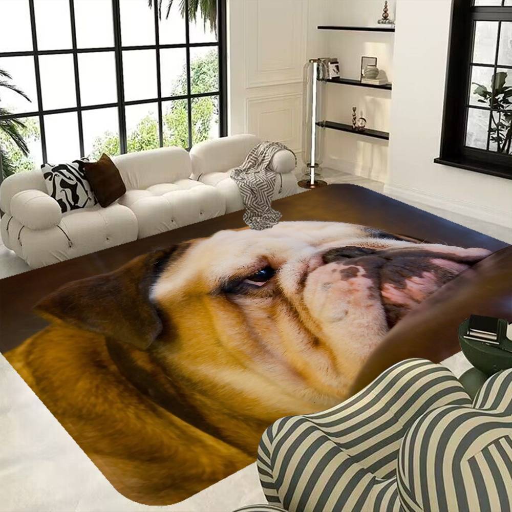 Anime French Bulldogs Floor Mat Cheaper Anti-slip Modern Living Room Balcony Printed Bedside Mats
