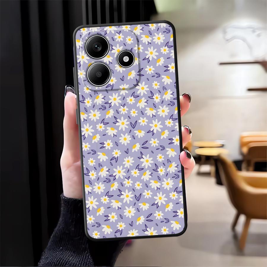 Чехол для Xiaomi Redmi Note 14 14C 12C 13C A4 A5 A3 13 Pro Plus 10 9 8 7 12 11 A1 K80 Чехол для телефона A2 K40 A1 Простая хризантема