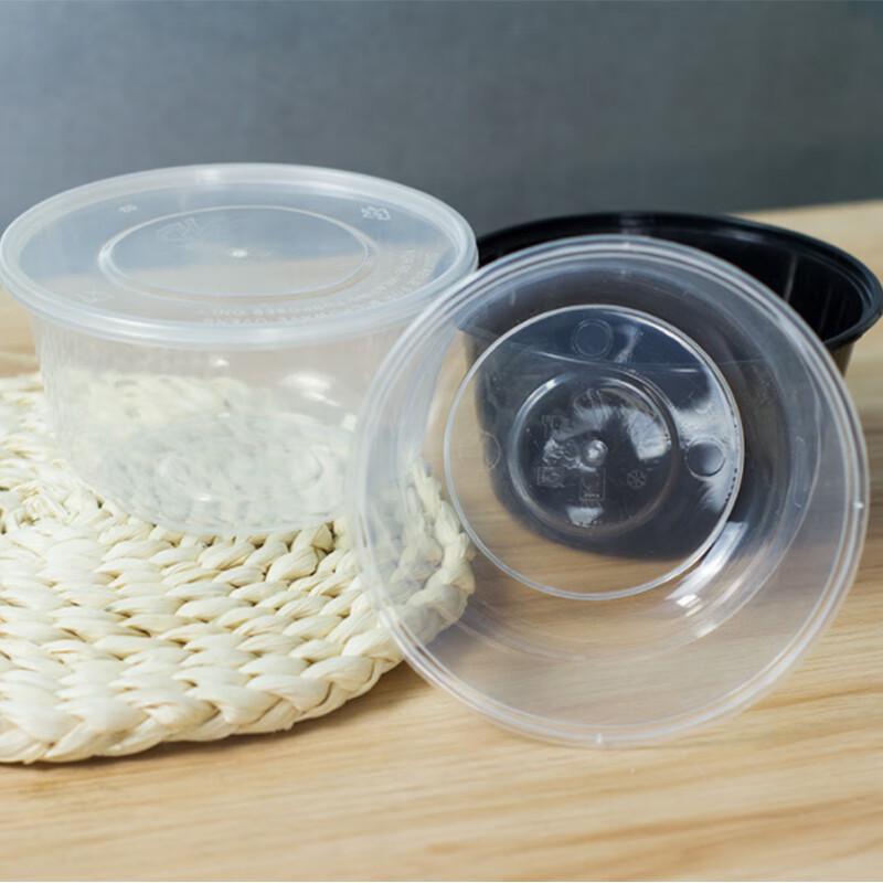 Round Disposable Plastic Bowls with Lids