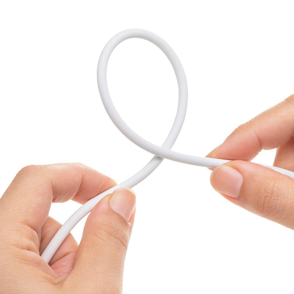 SANWA SUPPLY USB Silicone Cable 2.0 Type-C (PD240W, 0.5m, White) KU-CCPES05W