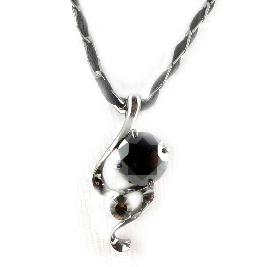 Les Trésors De Lily [E0857] - Black 'Courtisanes' Designer Necklace