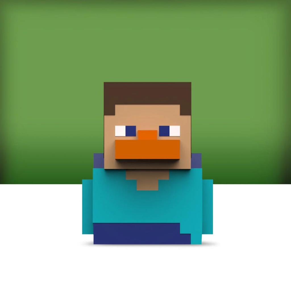 Officially Licensed Tubbz Cosplay Duck Mini Minecraft Steve
