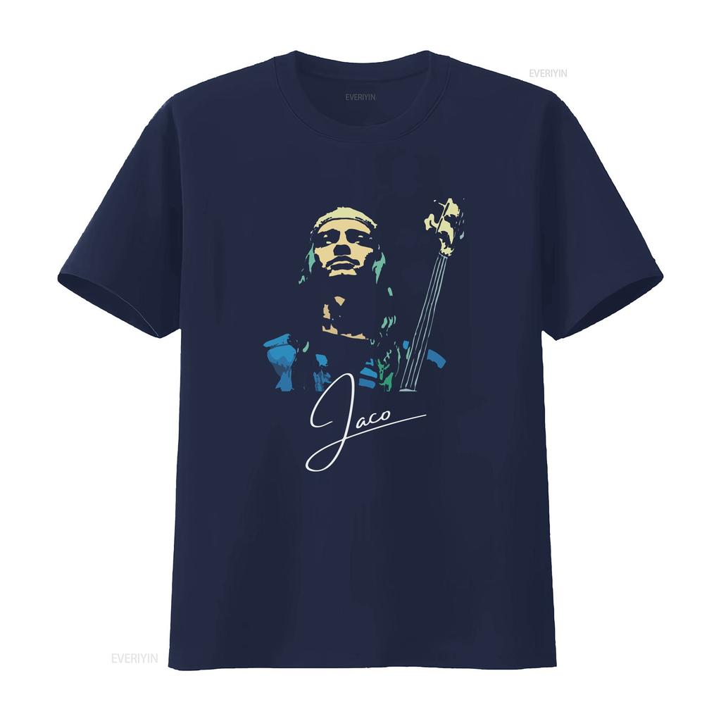 Jaco Pastorius Signature T Shirt vintage Washed graphic homme Versatile Casual Stretched Comfortable fashion Stylish