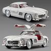 1:24 300sl W140 Alloy Model Toys Diecast Car With Sound Light Pull Back Doors Opened Miniature Models Classic Toy Gifts For Boys