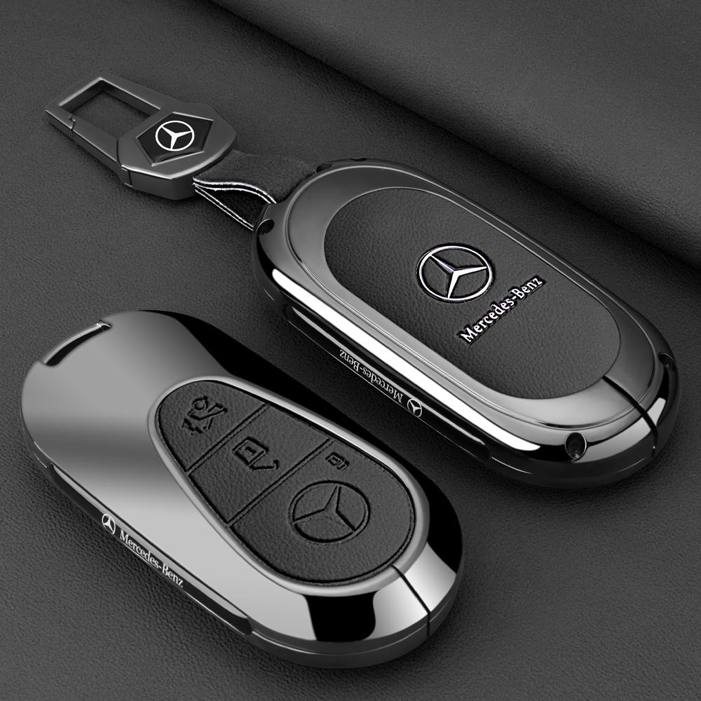 ZJH5 Leather Smart Remote Key Protector Car Key Case Cover For Mercedes Benz A C E S GLC GLE GLB W204 W205 W206 W212 W213 W221 W223