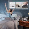 Vibrating Alarm Clock Digital Mirror Alarm Clock with Large Clear Screen Adjustable Brightness Dual