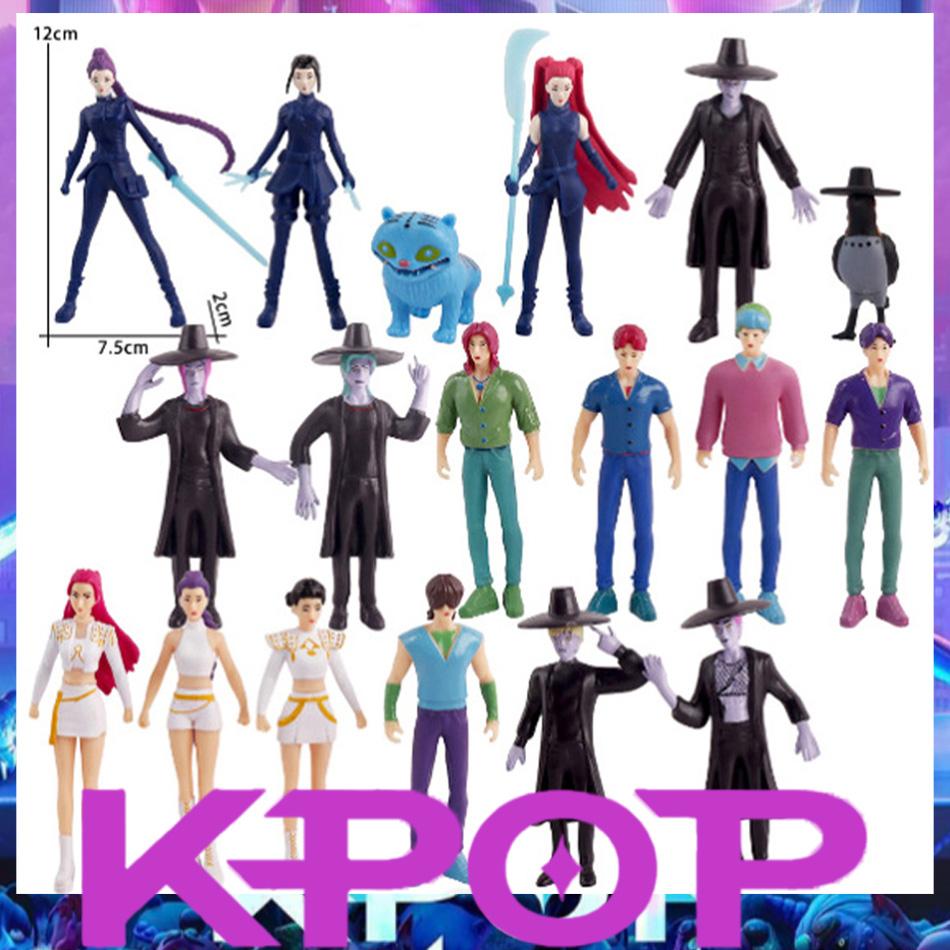 18pcs/set Kpop Demon Hunters Series Figure Model Toy Cartoon Gaming Peripherals Desk Room Decoration Halloween For Kid Gift