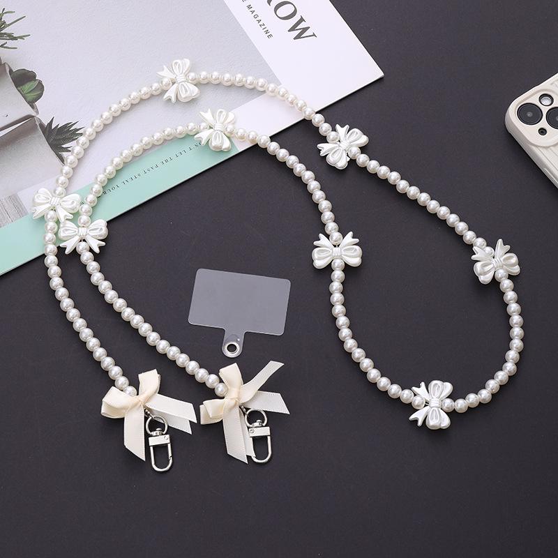 Pearl Mobile Phone Chain Necklace - Crossbody Lanyard for Women