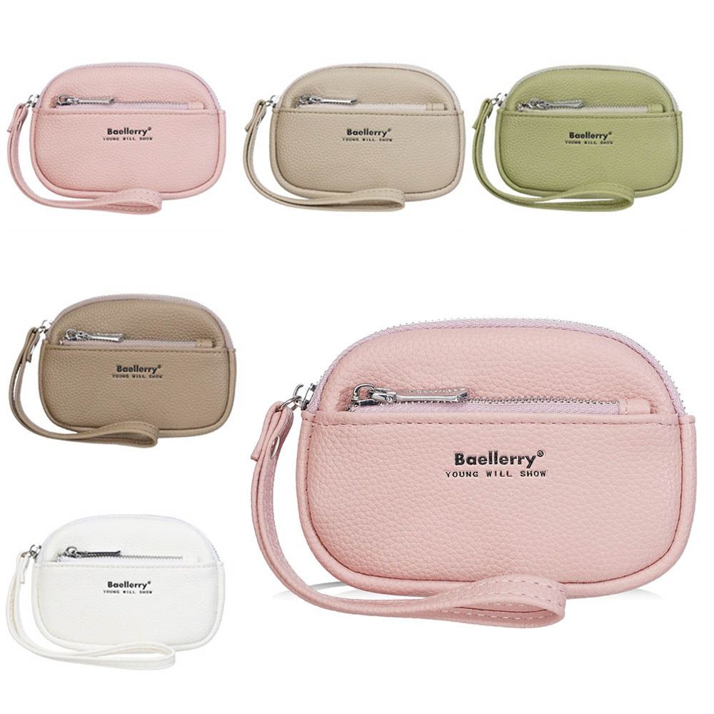 Cute Style Softer Leather Women's Wallet Wear-resistant Zipper Coin Purse Storage Capacity Thin Design Pocket Purse Coin Storage