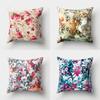 Красочная элегантная цветочная наволочка с натуральными листьями, растительным пейзажем, наволочка для гостиной, спальни, автомобиля, украшение для дома, наволочка