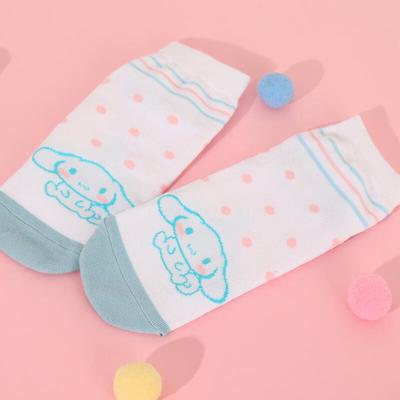 1 пара детских коротких носков Cinnamoroll в горошек
