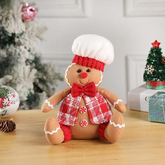 Плюшевая кукла пряничный человечек, мягкая подушка для рождественского декора, сидящая, стоящая, подвесная пряничная игрушка для украшения праздничной вечеринки