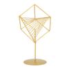Gold Geometric Table Decor Creative 3D Iron Geometric Sculpture Compact Art Ornament Decor for