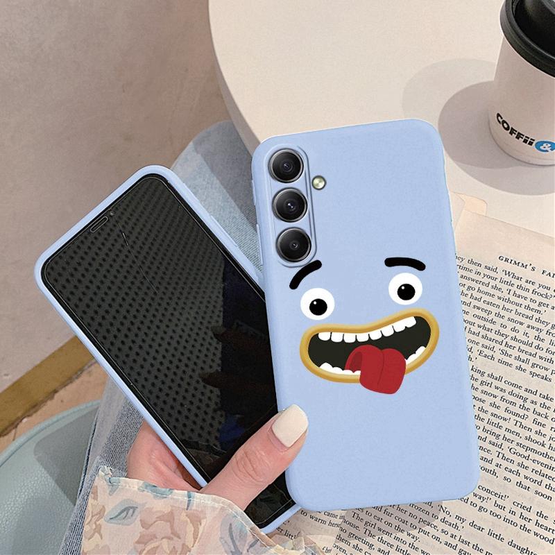 Funny Patterned Soft Silicone Case For Samsung M35 A55 Xiaomi Redmi Note 13 Poco C65 iPhone 15 Huawei Honor Realme Camera Protective Shockproof Cover