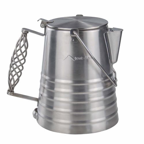 Tenmak Design Stainless Steel Kettle, 2.0L, for Outdoor Camping, Bonfire Use, Direct Fire, with Lid, Camp Cooking