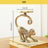 Metal Monkey Pillar Candle Holder Gift Hamper, Festive Gifting Showpiece for Birthday, Housewarming, Anniversary (Set of 2), Gold