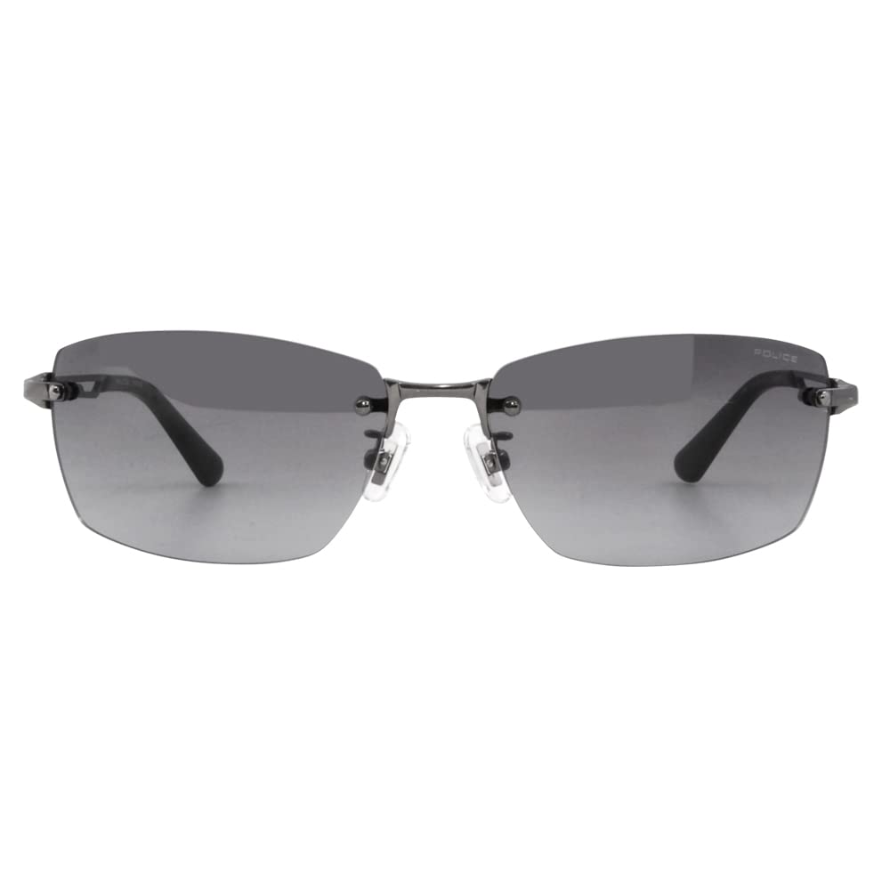 Sunglasses SPLG39J 568N 60 2023 Model WIND Two Point Borderless Square Titanium [Police] Men's