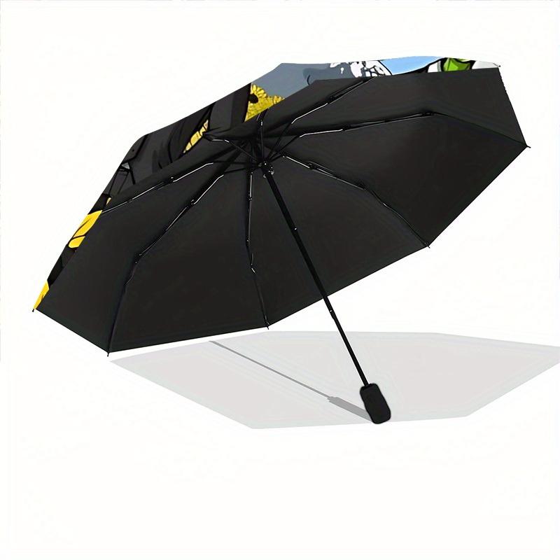 1pc Alien Sunflower Field Automatic Open/Close Umbrella, Ideal Fan Gift for Birthday, Christmas, Trendy Fashion yy250828057