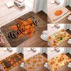 Festive Fall Farmhouse Carpet Pumpkin Harvest Door Mat 100% Polyester Maple Leaf Floral Design Rug Non-Slip For Machine Made