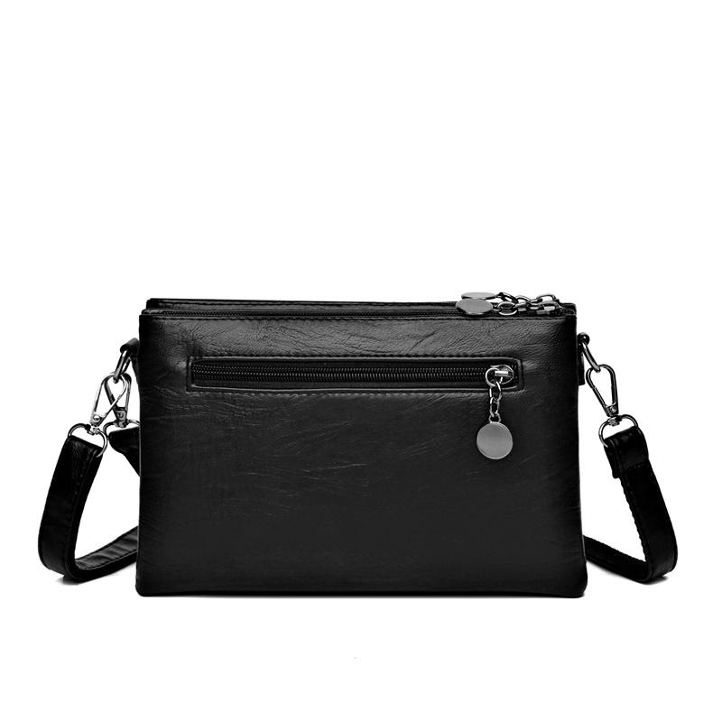 Мягкая кожаная сумка-конверт, материнская сумка, кошелек для монет, женская многослойная сумка через плечо через плечо
