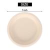 ABBY-100 Pack 7In Compostable Disposable Round Bagasse Paper Plates,Biodegradable Sugarcane Fibre