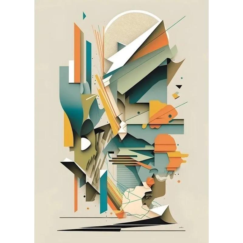 Nordic Abstract Geometric Canvas Prints Modern Aesthetic Wall Art for Living Room Gallery Decor