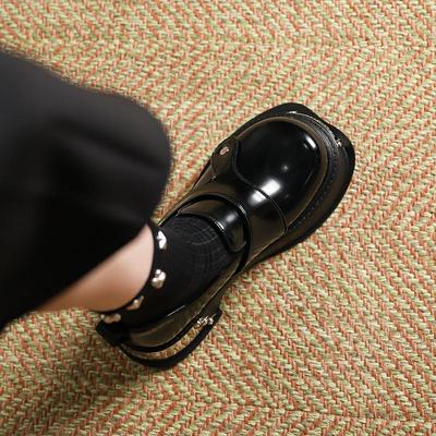 Женские мокасины Niche 2025 весна-осень, милые и прохладные туфли на платформе, небольшие кожаные туфли с одной педалью, повседневные универсальные туфли