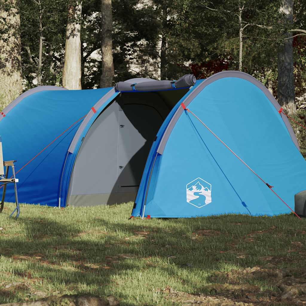 Tunnel Tent for 4 Persons Blue Waterproof