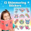 Kids Big Gem Diamond Painting Stickers Kit 12Pcs DIY Stickers Arts Cartoon Animal Diamond Painting by Numbers Arts Children Toys