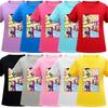 Kids Girls Anime Cartoon K-POP Rumi Zoey Mira Printed Casual Short Sleeves T-Shirt Top