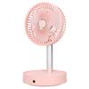 Мини-вентилятор Shake Head, портативный складной телескопический электрический вентилятор для домашнего офиса, на открытом воздухе, розовый