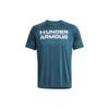 Under Armour Velocity Letter Logo Print Breathable Quick-Dry Crew Neck Pullover Short Sleeve T-Shirt Men Tops Dark-Blue 1377142-414