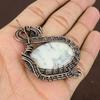 Natural Dendrite Opal Gemstone Handmade Copper Wire Wrap Pendant 2.84" E5U23