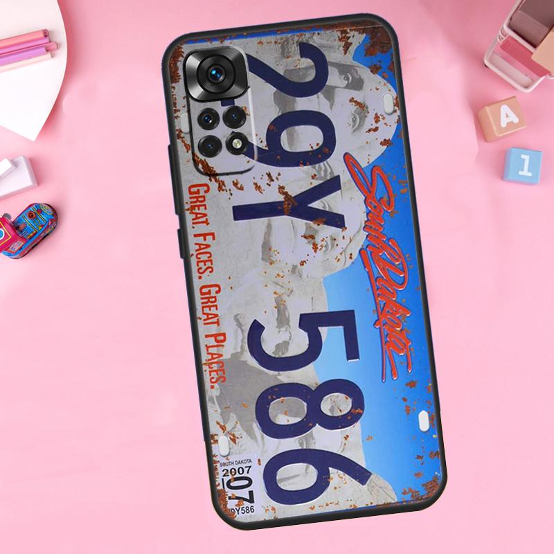 Ретро Забавная Номерная Табличка Для Чехла Телефона Xiaomi Redmi Note 14 10 11 12 13 15 Pro Plus Для Redmi 15C 14C 10C 12C 13C 15