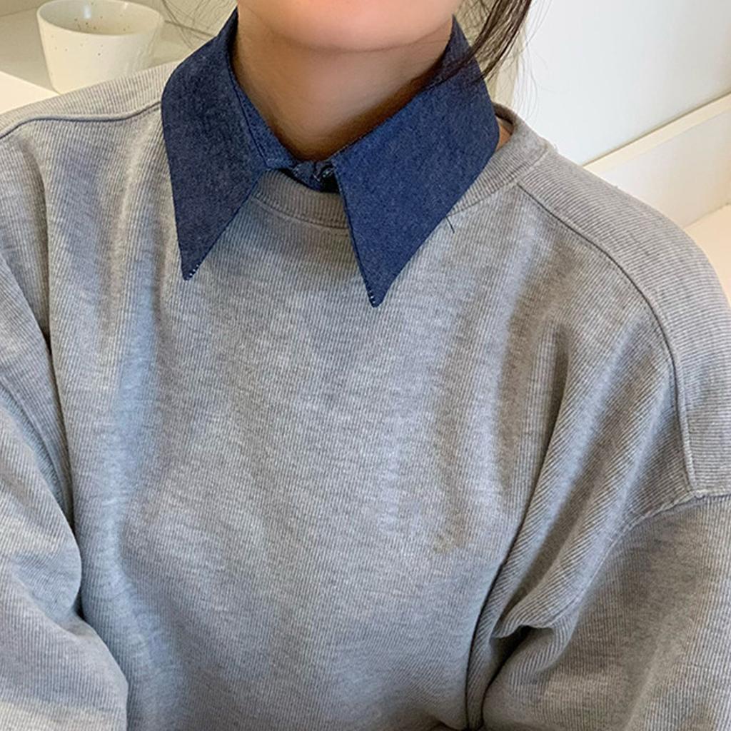 Women's Detachable Collar Fancy Dress Collar Breathable Stylish Denims Collar Jackets Accessory