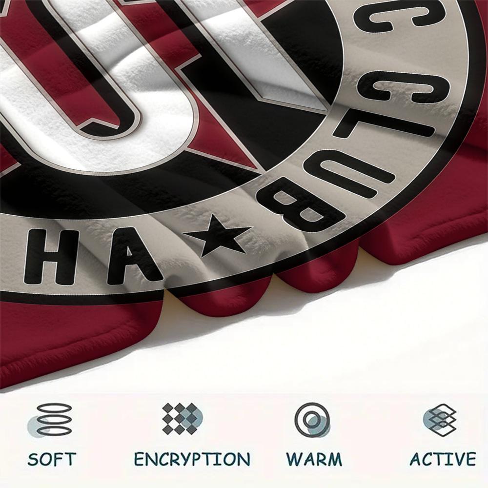 AC Sparta Praha logo FlAannel Blanket, High quality Comfortable for All Seasons, Home Decor, Warmth and Comfort