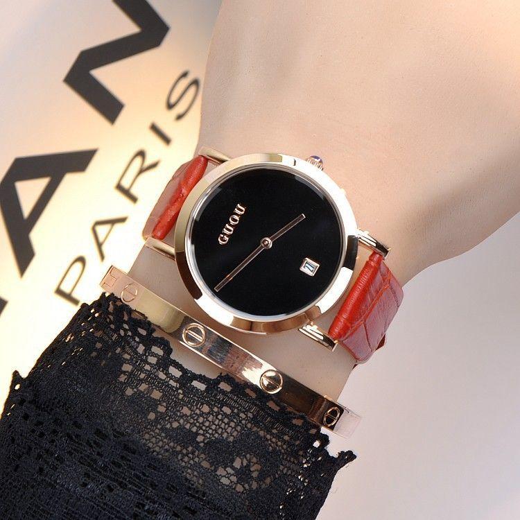 New women's watch, simple and stylish, with calendar, elegant and versatile, suitable for female students, watch accessory.