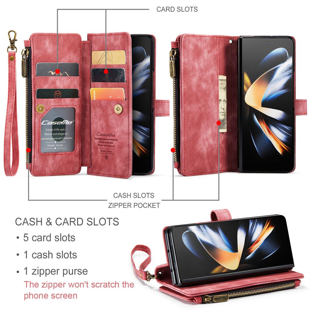 Luxury Leather Wallet Cover Case For Samsung Galaxy Z Fold 4 5g Fold3 Fold 3 Fold4 Zfold4 S23 Plus S22 Ultra S21 S20 Fe Cases