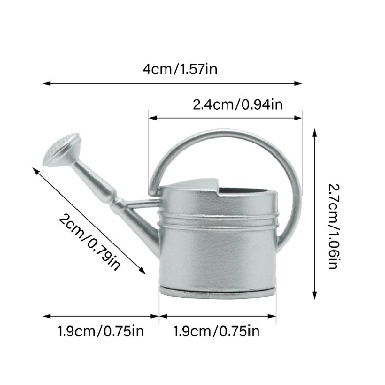 Detailed Mini Watering Can For 1/12 Scale Model Gardens PVC Dollhouses Outdoor Crafting Supplies
