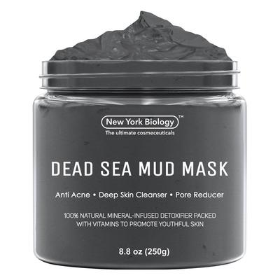 New York Biology Natural Mineral Face and Skin Грязевая маска Мертвого моря 8,8 унций Смываемая маска, 1 бутылка