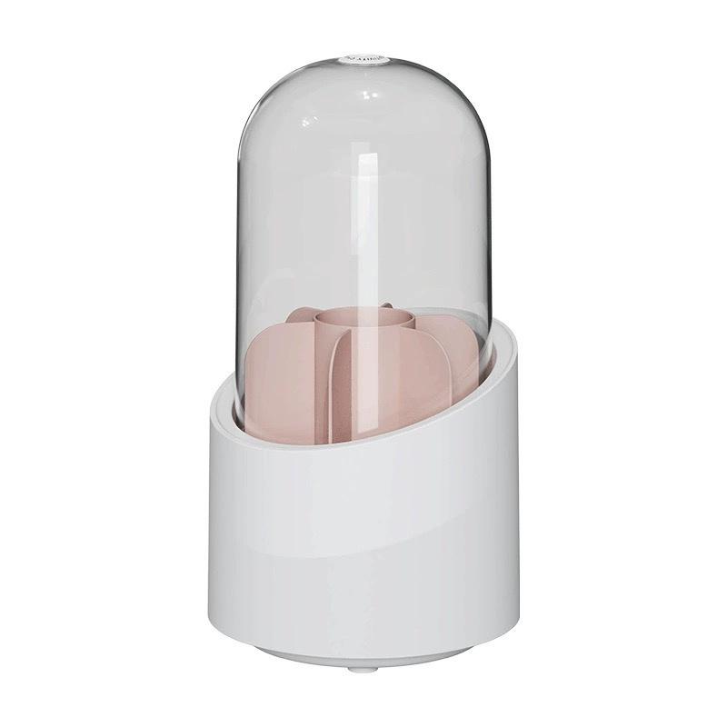 Makeup Brush Holder Organizer With Lid Rotating Dustproof MakeUp Brushes Container With Acrylic Cover Rotating Cosmetics Holder