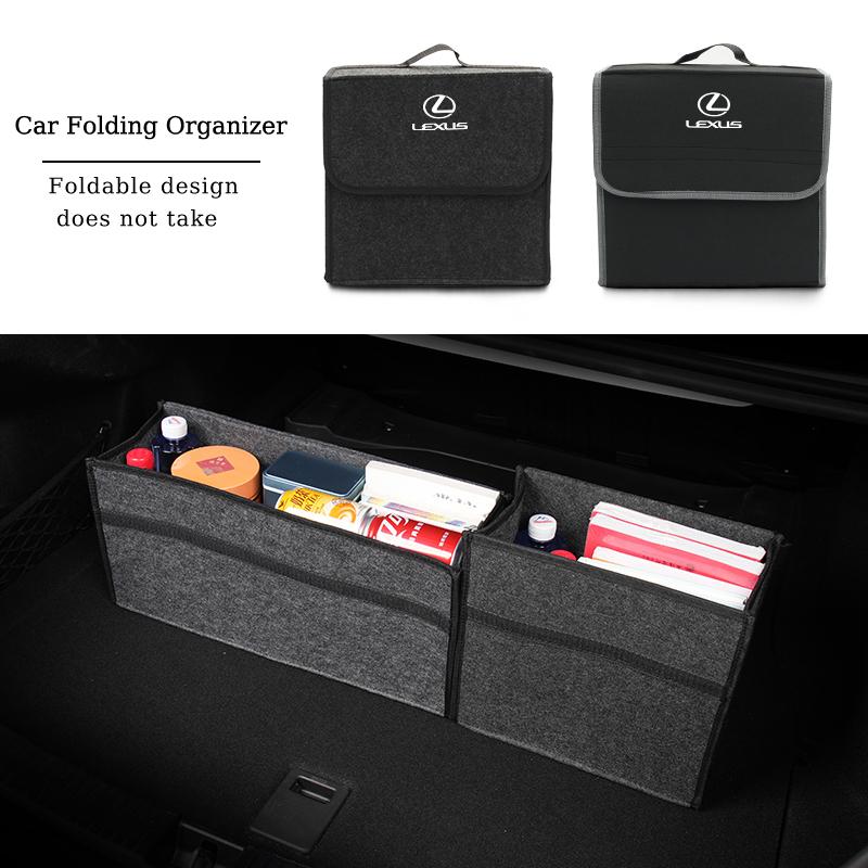 Car Trunk Storage Box Large Capacity Felt Tools Bag Accessories For Lexus CT ES GS NX IS250 CT200h IS300h ES300h RX400h NX300hKR8